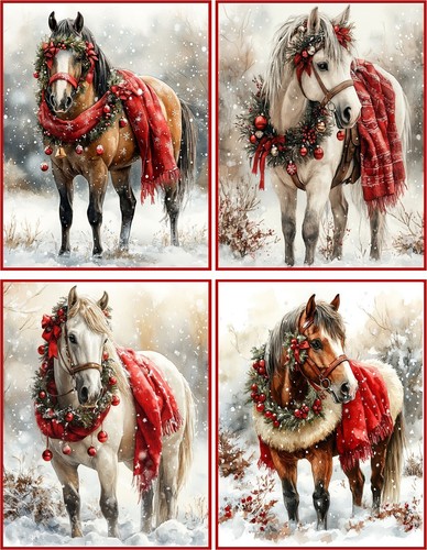 Christmas horses with - horses,